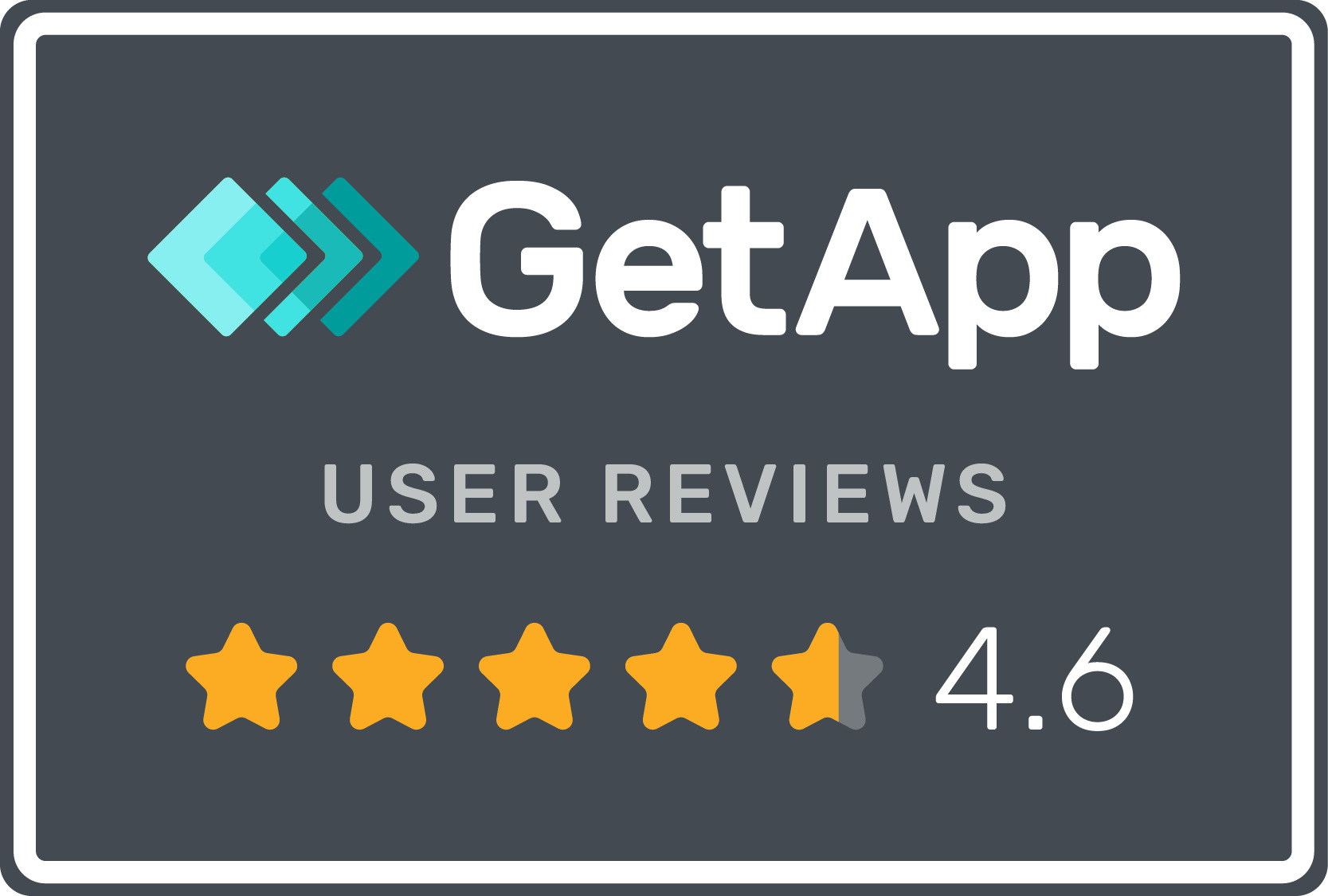 GetApp 4.6 Review Score