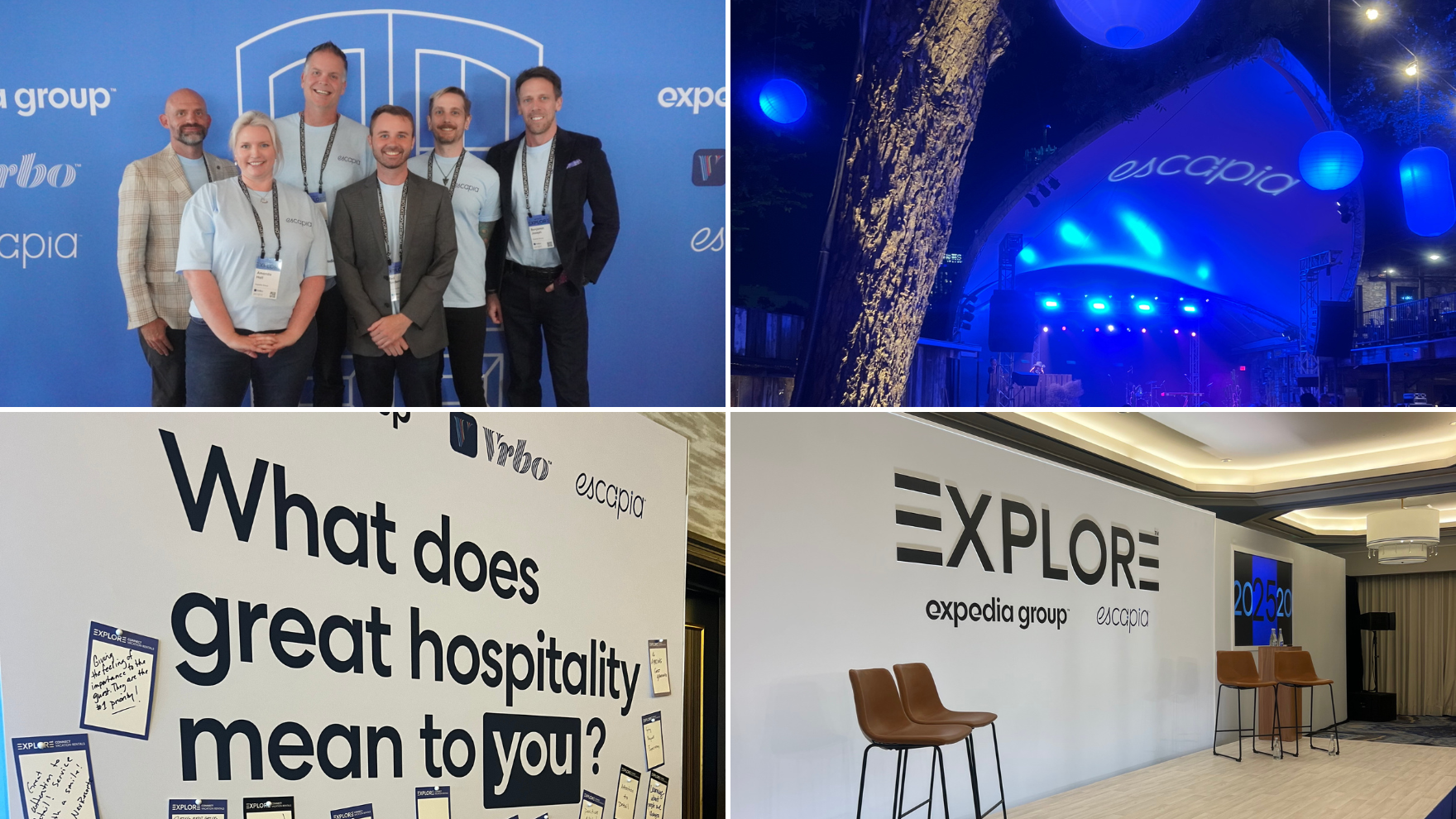 Collage of Escapia User Day experience